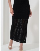 Hugo Fusta maxi cu aspect semitransparent Seshise - Negru