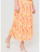 Hugo Fusta midi cu imprimeu floral - Galben/Roz
