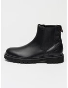 Hugo Ghete Chelsea din piele cu segmente din material sintetic Draven - Negru