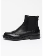 Hugo Ghete Chelsea din piele Lysander - Negru