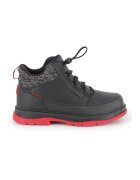 Hugo Ghete de piele cu garnituri textile - Negru/Alb murdar
