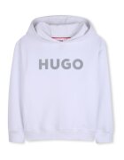 Hugo Hanorac din amestec de bumbac cu imprimeu logo - Alb optic
