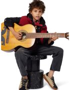Hugo Jacheta din denim cu gluga - Negru
