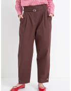 Hugo Pantaloni conici cu talie inalta Hazelda - Violet pruna