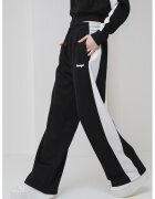 Hugo Pantaloni de trening cu croiala ampla si talie inalta Nelarina - Alb/Negru