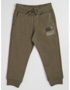 Hugo Pantaloni de trening cu talie medie si snur - Verde sparanghel