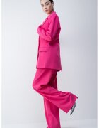 Hugo Pantaloni eleganti cu croiala ampla si talie inalta - Roz deschis
