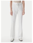 Hugo Pantaloni eleganti pentru dama - albi - textil