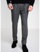 Hugo Pantaloni regular fit cu model uni - Gri melange