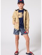 Hugo Pantaloni scurti cu imprimeu tropical - Alb/Bleumarin