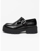 Hugo Pantofi de piele ecologica cu bareta in T Kris - Negru