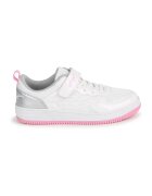 Hugo Pantofi sport cu velcro - Alb/Roz/Argintiu