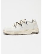 Hugo Pantofi sport din piele ecologica cu sireturi duble Yarrow - Alb