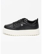 Hugo Pantofi sport flatform din piele si piele ecologica Lyssa - Negru