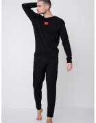 Hugo Pijama din amestec de bumbac cu logo - Negru