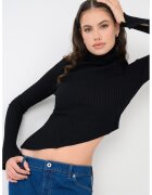 Hugo Pulover slim fit asimetric Somyna - Negru