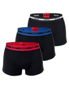 Hugo Set de boxeri cu banda logo in talie - 3 perechi - Rosu/Negru/Albastru