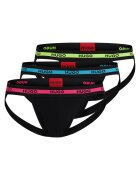 Hugo Set de chiloti cu banda logo in talie - 3 perechi - Negru