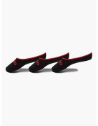 Hugo Set de sosete foarte scurte cu logo - 3 perechi - Rosu/Negru