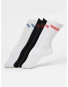 Hugo Set de sosete lungi cu striatii - 6 perechi - Alb/Albastru inchis
