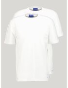 Hugo Set de tricouri uni din amestec de bumbac - 2 piese - Alb optic