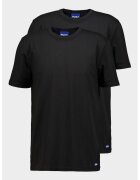 Hugo Set de tricouri uni din amestec de bumbac - 2 piese - Negru