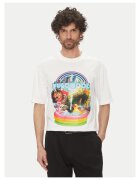 Hugo Tricou barbat alb - bumbac - imprimeu multicolor -