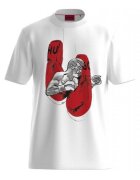 Hugo Tricou cu design artistic Diboxer - Alb