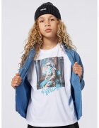 Hugo Tricou cu imprimeu foto - Alb/Albastru deschis/Gri antracit