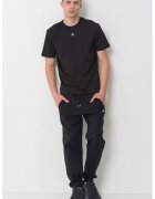 Hugo Tricou de bumbac cu decolteu la baza gatului Dalile - Negru stins