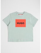 Hugo Tricou de bumbac cu imprimeu logo - Albastru pastel