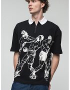 Hugo Tricou polo cu imprimeu Duboxie - Alb/Negru