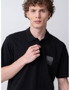 Hugo Tricou polo cu logo Dusplity - Negru stins/Gri inchis