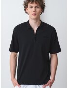 Hugo Tricou polo din amestec de bumbac - Negru stins