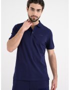 Hugo Tricou polo din bumbac pique Donos - Albastru indigo