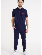 Hugo Tricou polo slim fit Dereso - Albastru indigo