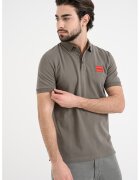Hugo Tricou polo slim fit Dereso - Maro taupe