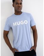 Hugo Tricou regular fit din bumbac Dulivio - Alb/Albastru azur