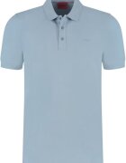 Hugo Tricou simplu din bumbac cu guler polo - Albastru azur