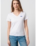 Hugo Tricou slim fit cu decolteu in V - Alb
