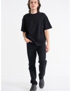 Hugo Tricou striat relaxed fit - Negru