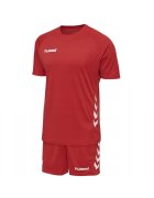 Hummel Set tricou si pantaloni scurti barbati - Poliester - Rosu