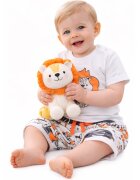 I Do Compleu bebe nou-nascut tricou si bermude din bumbac portocaliu