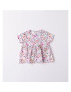 I Do Tricou cu imprimeu floral pentru bebe fetita - 4.6633 - Multicolor - Alb/Portocaliu/Roz/Multicolor