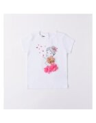 I Do Tricou cu imprimeu pentru fete - 4.6333 - Alb - Alb/Bej/Roz