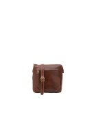 I Fratelli Geanta crossbody de piele cu bareta ajustabila - Maro
