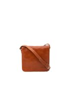 I Fratelli Geanta crossbody de piele cu clapa 210289 - Maro cognac