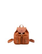 I Fratelli Rucsac de piele cu bareta ajustabila - Maro cognac