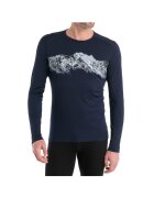 Icebreaker Bluza merino barbati 200 Oasis Crewe Remarkables Bleumarin - Bleumarin