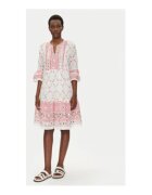 ICONIQUE Rochie de vara - Alb - Roz - 100% bumbac -